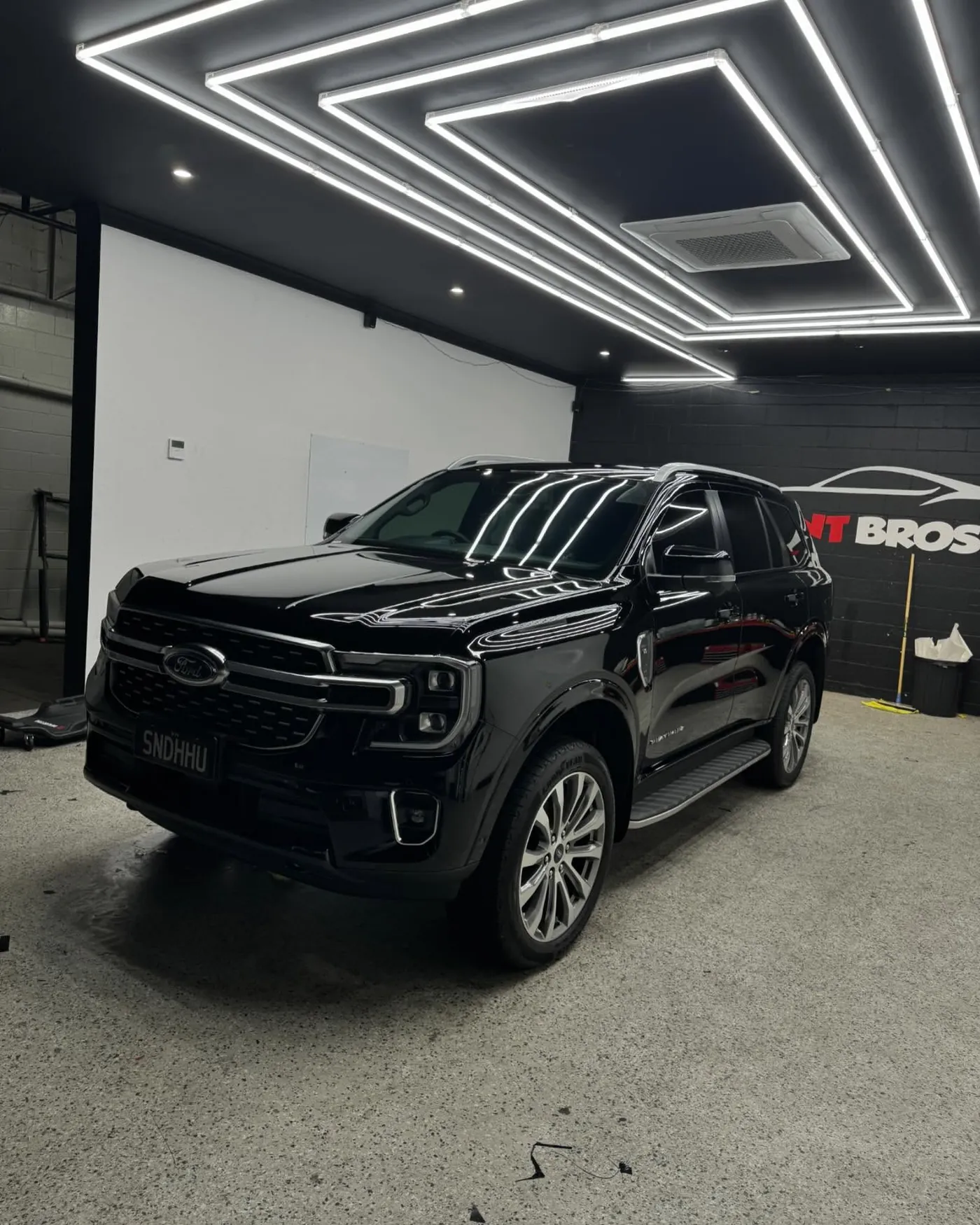 Ford Everest with a full Rayno Creed paint protection film package and Rayno S9 Phantom tint