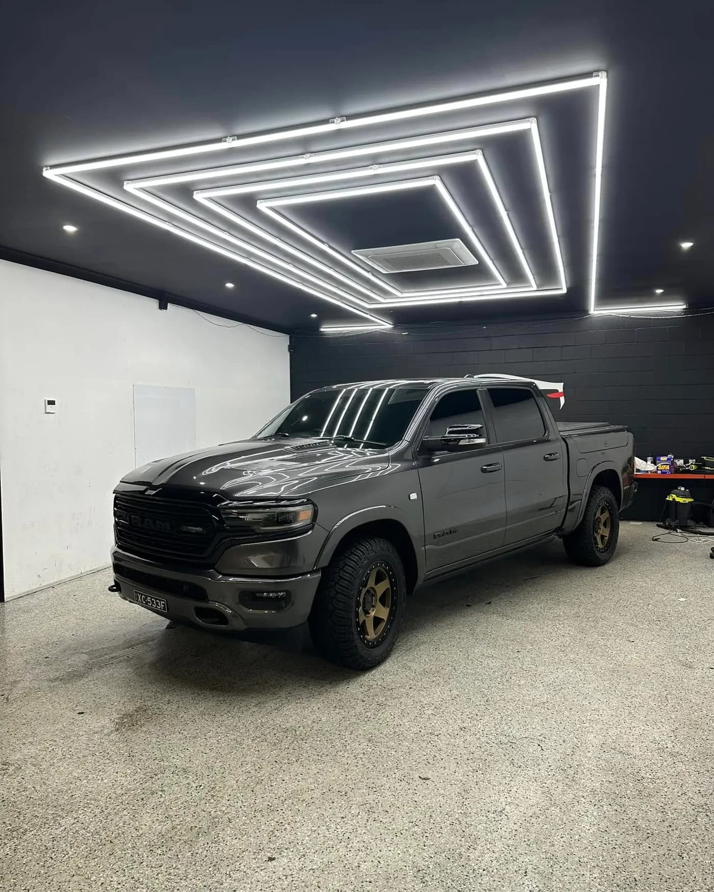 Ram 1500 tinted with Rayno S9 Phantom in the Tint Bros Adelaide workshop