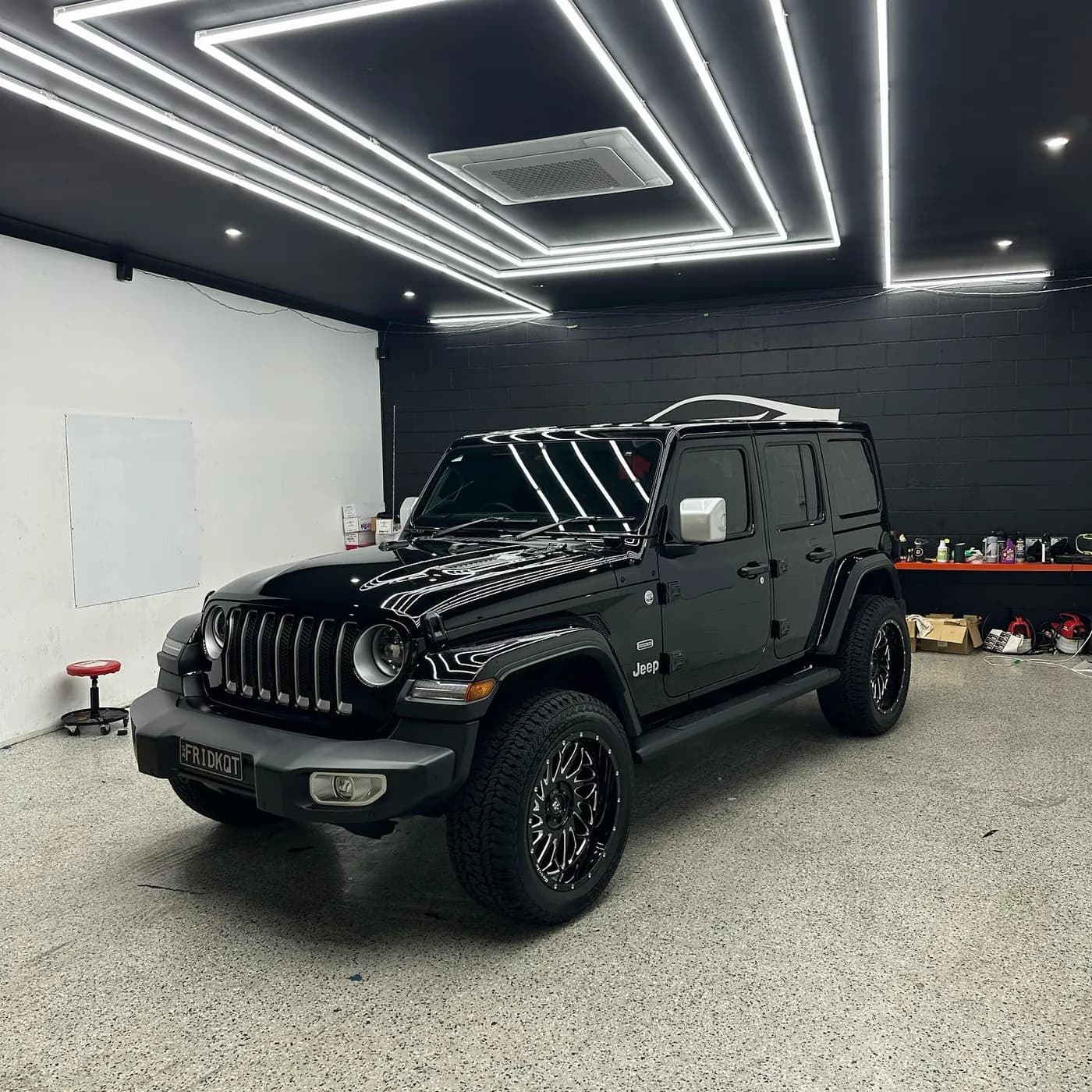 Jeep Wrangler with Rayno S9 Phantom tint and Blask ceramic coating